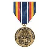 Medalha De Serviço De Guerra Mundial Sobre Terrorismo Tamanho Completo