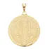 Medalha Grande De São Bento Cruz E Imagem Banho De Ouro 18k Cor Dourado