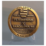 Medalha Moeda Flamengo X Barcelona Sc Libertadores 2020 Rara