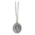 Medalha N. Sra Das Graças Zircônia + Corrente 80cm Prata 925