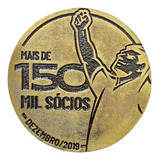 Medalha Oficial Futebol Vasco 150 Mil Sócios Dourada Rara