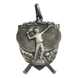 Medalha Prata De Lei Tijuca Tênis Clube Tênis 9 2 Gr 124 