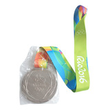 Medalha Prata Olímpiadas Brasil Rio 2016 Tamanho Original