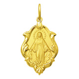 Medalha Religiosa Nossa Senhora Das Graças Ouro 18k 1,7cm