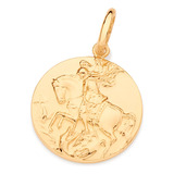 Medalha Sao Jorge Folheada