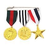 Medalhas De Honra Militar Douradas Com Fita