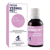 Medicamento Homeopático Fator Vermes Pet 26g Arenales