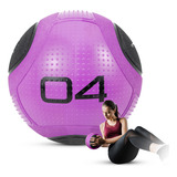 Medicine Ball Bola De Borracha Inflável Treino Funcional 4kg