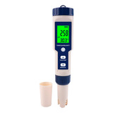 Medidor 5em1 Digital Ph Tds Ec Sal Temp Agua Aquário Piscina