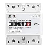 Medidor De Energia Digital Monofásico Montagem Em Trilho DIN Display 5 1 Saída De Pulso Compatível Com Sistemas AMR Tamanho Pequeno Peso Leve Medidor