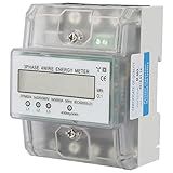 Medidor De Energia Elétrica 220V 380V 5 80A Medidor De Consumo De Energia Digital Trifásico 4P KWh Com LCD Para Sistemas De Medição De Energia