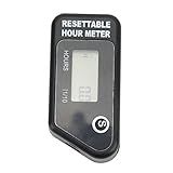Medidor De Hora Tacômetro Indutivo Com Display LCD Temporizador Para Motocicleta Motor A Gasolina IP68 à Prova D água