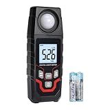Medidor De Luz Digital De Iluminação Medidor De Velas De Lux Pé Fotômetro Portátil De Alcance De Até 200 000 Lux Com Visor LCD De 4 Dígitos Medidor De Luz Retroiluminado Luxímetro De Fotografia