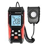 Medidor De Luz Digital Lux Medidor Portátil De Iluminação Com Sensor Rotativo De 360 Graus- Visor LCD De 4 Dígitos- Faixa De Medição De 0 - 200-000 Testador De Luxímetro Para Plantas- Faróis- Casa E