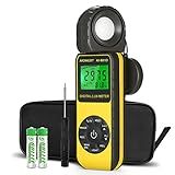 Medidor Digital De Luz De Vela De Lux Pé Testador De Luz De Iluminação AIOMEST 0 01 400 000 Lux Portátil Luxometro AI 881D Para Iluminação LED De Cultivo De Plantas Luxímetro Com Registro De