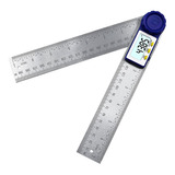Medidor Digital Transferidor Ângulo Goniômetro 20cm Aço Inox