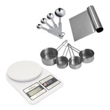 Medidor Inox 8 Peças Espátula Rita Lobo Balança 10 Kg