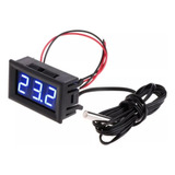 Medidor Temperatura Termômetro Digital 12v Automotivo Azul