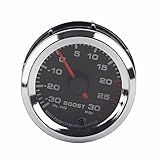 Medidor Turbo Boost Apto Para Caminhão De Carro 12v Ponteiro Universal Turbo Boost Calibre 7 Cores Display Led 30 A 30 Psi 52mm Diâmetro
