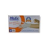 MEDIX Luva Para Procedimento Não Cirurgico De Latex Esteril Com Pó M Medix - 100 Unidades