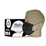 Medix Máscara Tripla Descartável Com Filtro (bfe) Preta - Caixa 50 Un