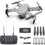 Meekiee Drone RC Profissional à Prova D-água 2021 Com Rotação De Câmera 4K- Drone Com Câmera Dupla Para Crianças E Adultos- Drone E88 Pro RC Rotação De Câmera 4K HD Grande Angular