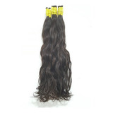 Mega Hair Humano Liso Ondulado Virgem 55cm 50 Gramas 
