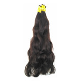 Mega Hair Humano Liso Ondulado Virgem 55cm Com 100 Gramas 