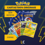Mega Lote Pokémon 100 Cartas Com Turbo Garantida Copag