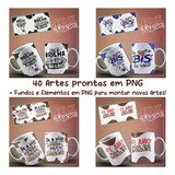 Mega Pacote De Artes Para Canecas Pascoa Flork 150 Arquivos