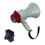 Megafone Portátil Recarregavel Com Gravador E Sirene Musical
