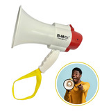 Megafone Portátil Recarregável Com Sirene Musical E Gravador