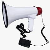 Megafone Recarregável Microfone De Mão Sirene Gravador 40W