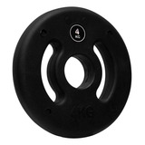 Megagym Equipamentos Fitness Anilha 4kg Olímpica Injetada Furo 51mm Cor Preto