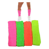 Meia Aeróbica Fitness Academia Cano Alto Kit 2 Pares Neon