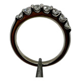 Meia Aliança Hstern Ouro Branco Com Diamantes J R Joalheiro