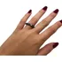 Meia Aliança Quartzo Negro 22 Pontos Real Ouro 18k 23658