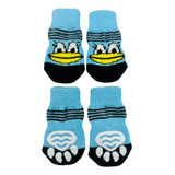 Meia Antiderrapante Para Pets Estampada Patinho Azul Jumpet