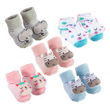 Meia Antiderrapante Sapatinho Pantufa Bebe Com Chocalho Buba