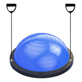 Meia Bola Bosu Balance Yoga Pilates Com Bomba E Alças