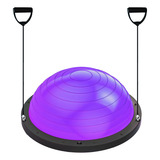 Meia Bola Suiça Bosu Balance Dome Ball Pilates Yoga Sports Cor Roxo