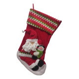 Meia Bota Papai Noel Boneco Neve 42cm Natal Árvore