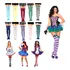Meia Calça Adulto Listrada Festa Carnaval Cosplay Halloween