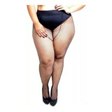 Meia Calça Arrastão Rede Preta Cores Plus Size 48 Ao 52