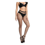 Meia Calça Arrastão Trama Média Adulto Festa Luxo Sexy Preta