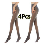Meia calça De Lã Translúcida Quente Pernas Perfeitas 4pzas