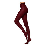 Meia Calca Fio 40 Feminina Vinho Cereja Com Elastano Moda