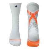 Meia Cano Alto Compressao Masculina Corrida Basquete Treino