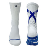 Meia Cano Alto Compressao Masculina Corrida Basquete Treino