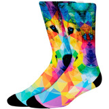 Meia Colorida Lobo Color Corrida Meias Elite